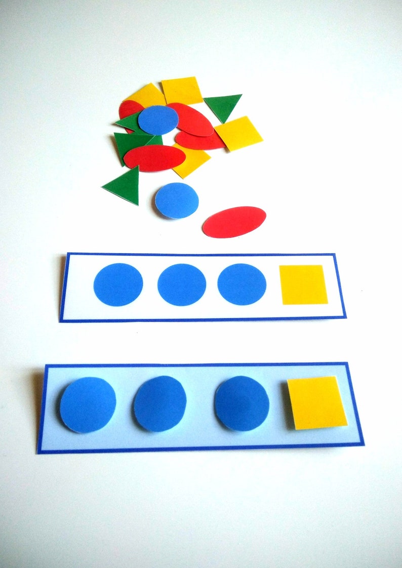 Shapes Game, Kindergarten Activity, PDF to Print, Learn Shapes, Educational Support, Montessori Game, Kindergarten Shapes, PDF Game, image 3