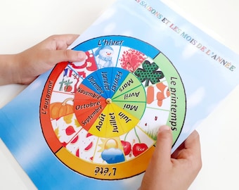 Les Mois De L Annee Et Les Saisons En Francais Apprendre Etsy New Zealand