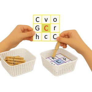 Actividad de pellizca las letras del alfabeto | Aprendiendo letras y habilidades motoras finas | Tarjetas imprimibles Montessori | Juego educativo tps PS MS GS