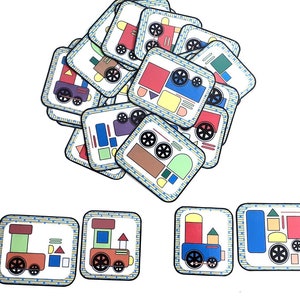 Jeu Montessori, Jeux des formes, Apprendre les formes géométriques, Jeux des cartes, jeu de sociétés, Jeux de mémoire, Activité Montessori