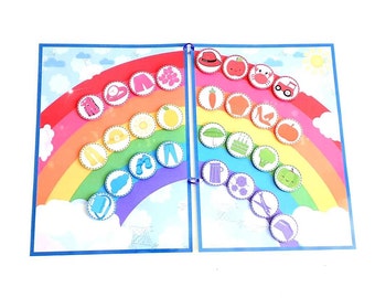 Learn colors, Color game, Kindergarten color activity, Fine Motor Game, Montessori game, Rainbow activity 2 years old,