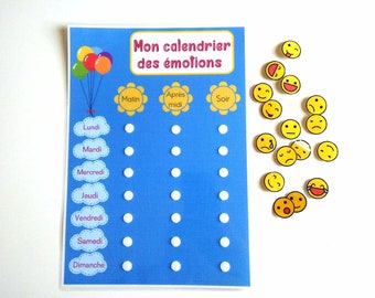 Kalender der Gefühle, Kinderkalender, PDF zum Ausdrucken, Lernkalender, Ritual für Kinder,