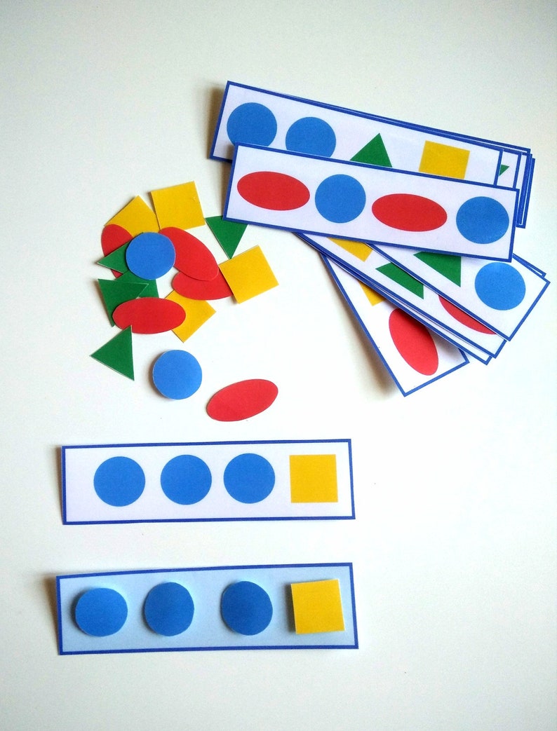 Shapes Game, Kindergarten Activity, PDF to Print, Learn Shapes, Educational Support, Montessori Game, Kindergarten Shapes, PDF Game, image 5