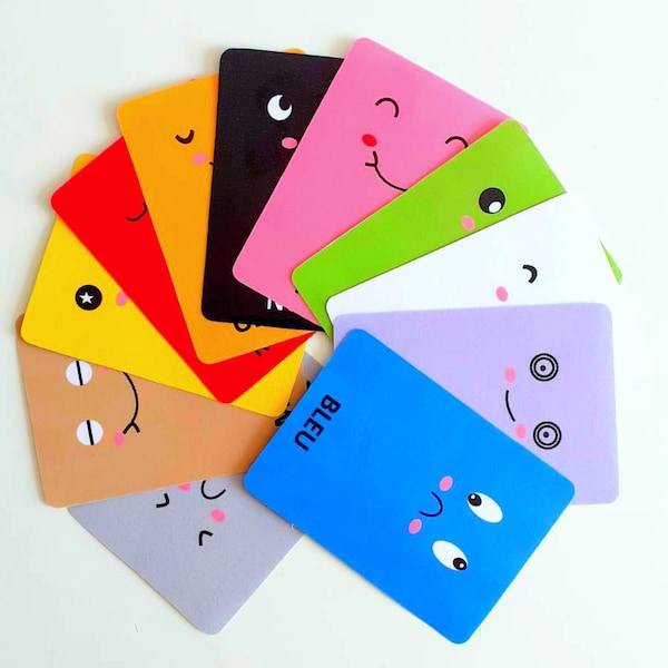 Jeu pour apprendre les Couleurs, Activité Couleurs Maternelle, Cartes Couleurs, Jeu  Montessori