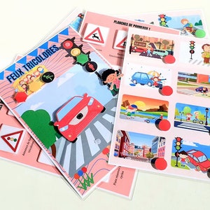 Jeu Feu Rouge Feu Vert, Jeu Montessori, Jeu Feu de Signalisation, PDF à Imprimer, Jeu de Mémoire, Carte de Jeu , Jeu Feu Tricolores,