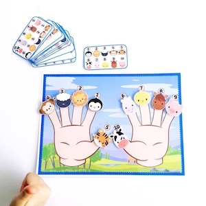 Montessorispel, Cijferspellen, Tellen van 1 tot 10, Montessori bordspel, Kleuterschoolactiviteit, Leer getallen, Educatief spel