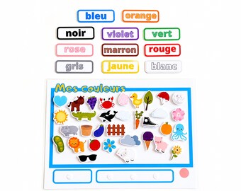 Jeu des couleurs, Apprendre les couleurs, Activité Maternelle, Jeu éducatif à imprimer, PDF à imprimer