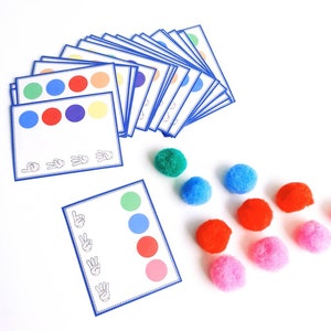 Dénombrer de 1 à 10, Cartes des chiffres, Compter avec les doigts, Compter de 1 à 10, Apprendre les chiffres, Activité Maternelle