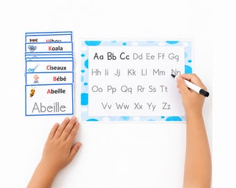 Alfabetboek, Letters overtrekken, Het alfabet leren, Alfabet voor kleuters, Alfabetboek in het Frans, Kleuteractiviteit, Schrijven voor kleuters