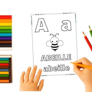 Alphabet à colorier PDF - 33 fiches d’activités ludiques pour apprendre les lettres - Animaux & entraînements Montessori