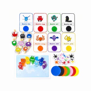 Colours activity, colour learning, Montessori, PDF, printable, laminateable, after-school, children's activity