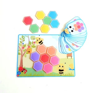Jeu  Montessori maternelle pour apprendre les couleurs