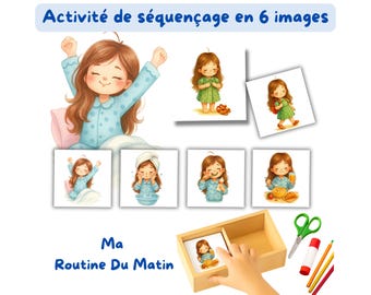 Children's Morning Routine, Getting Ready for School, Educational Sequential Activity