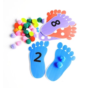 Dénombrer de 1 à 10, Puzzles des chiffres, Compter avec les doigts, Compter de 1 à 10, Apprendre les chiffres, Activité Maternelle