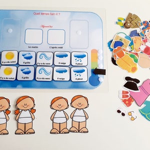 La Roue de la Météo Maternelle, Calendrier Météo, Rituel Météo Maternelle, Jeu Montessori à Imprimer