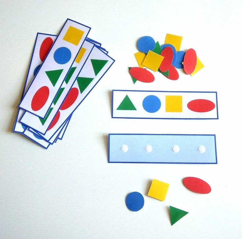 Shapes Game, Kindergarten Activity, PDF to Print, Learn Shapes, Educational Support, Montessori Game, Kindergarten Shapes, PDF Game, image 1