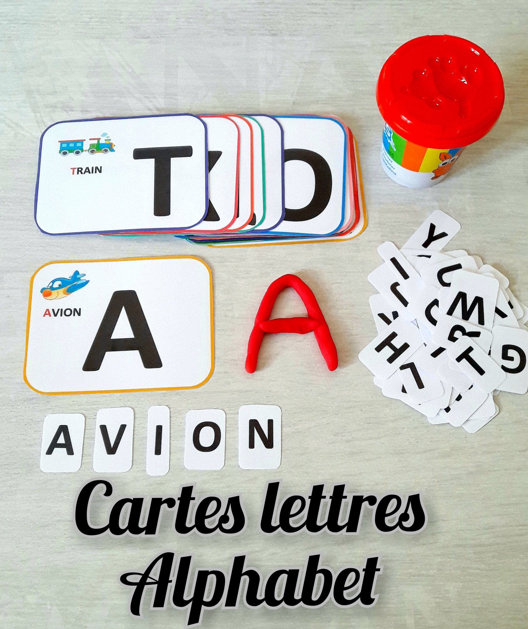 Cartes Alphabet Cartes Memoire Alphabet Les Lettres Etsy Singapore