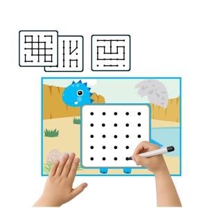 Juego de gráficos Montessori | Actividad de motricidad fina con 24 tarjetas para reproducir | Actividad educativa para niños de 3 a 6 años | Tarjeta para calcar
