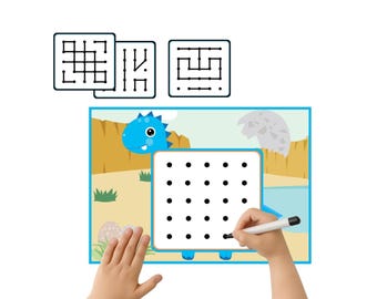 Jeu de Graphisme Montessori | Activité Motricité Fine avec 24 Cartes à Reproduire | Activité Éducative Enfant 3-6 ans | Carte  à Tracer