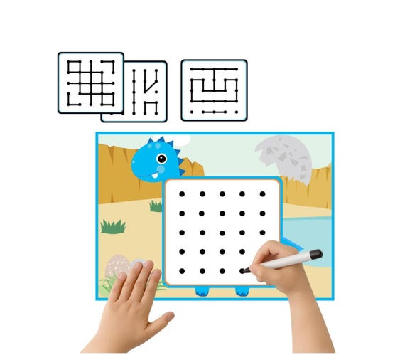 Jeu de Graphisme Montessori | Activité Motricité Fine avec 24 Cartes à Reproduire | Activité Éducative Enfant 3-6 ans | Carte  à Tracer