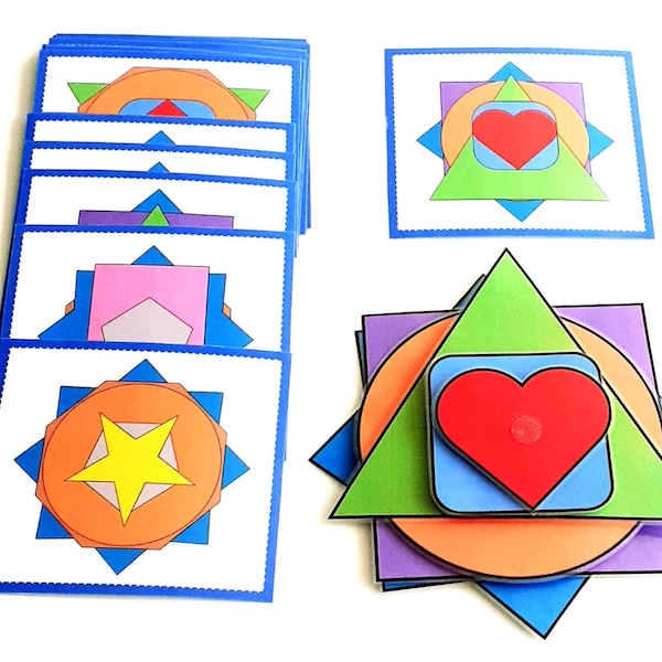 Jeu des formes, Forme géométrique, Les formes , Activité formes géométriques, activité maternelle, PDF à imprimer, Activité Montessori.