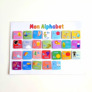 Lernen Sie das Alphabet, lernen Sie die alphabetische Reihenfolge, Kindergartenaktivität, lernen Sie die Buchstaben des Alphabets, meine Einführung