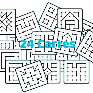 Montessori Graphics Game | Fine Motor Activity with 24 Cards to Reproduce | Educational Activity for Children 3-6 Years Old | Card to Trace image 3