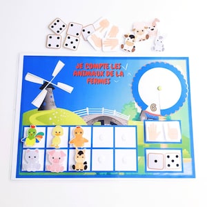 Dénombrer de 1 à 10, Apprendre à Compter, Apprendre les chiffres, Fiches maternelle, Jeu Montessori, Activité Maternelle, Jeu éducatif