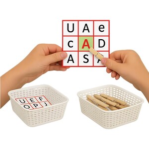 Alphabet Letters Pinch Activity | Learning Letters & Fine Motor Skills | Montessori Printable Cards | Educational Game for Grades PS MS GS image 3