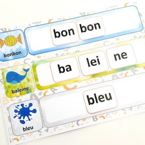 Jeu des syllabes et Jeu des lettres