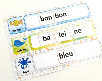 Jeu des syllabes et Jeu des lettres