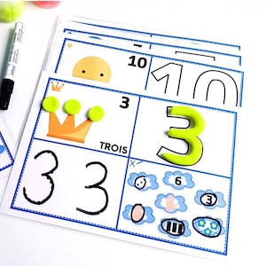 Apprendre les chiffres et  Apprendre à tracer les nombres de 1 à 10