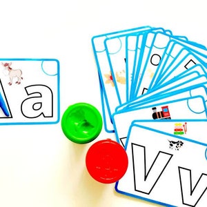 Aprende el alfabeto, Alfabeto, Juego educativo, Tarjetas con letras, Actividad del alfabeto para jardín de infantes, Montessori, El alfabeto, Juego del abecedario, Letra del alfabeto