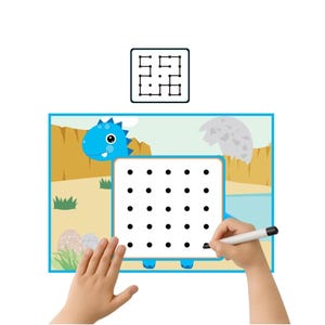 Montessori Graphics Game | Fine Motor Activity with 24 Cards to Reproduce | Educational Activity for Children 3-6 Years Old | Card to Trace image 2