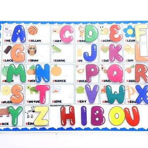 Apprendre l'alphabet, Apprendre les lettres, Fiches maternelle, Jeu des lettres, Matériels Montessori, Jeux éducatif,  Jeux de mémoire, PDF