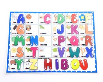 Apprendre l'alphabet, Apprendre les lettres, Fiches maternelle, Jeu des lettres, Matériels Montessori, Jeux éducatif,  Jeux de mémoire, PDF