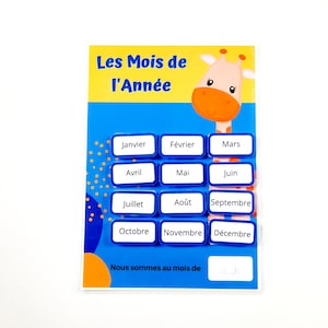 Calendar The Months of the Year, Learn the Months of the Year in Order, PDF to Print, Kindergarten Activity, Educational Game to Print,