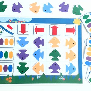 logische tafel, logische tafel met dubbele invoerkleur en oriëntatie, educatief spel, geheugenspel, kinderactiviteit, printbaar spel
