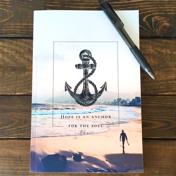 Kids Prayer Journal for Boys | Surfing Themed Gratitude Journal with Bible Verses and Quotes | Hope is an Anchor Tween Notebook