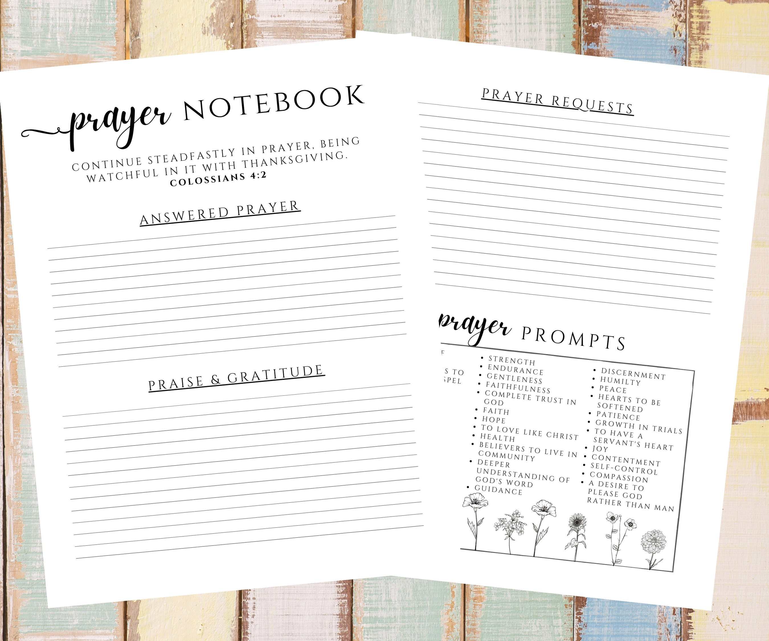 printable-prayer-journal-pages-faith-planner-inserts-etsy-uk