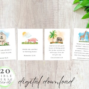 Scripture Cards for Kids | Children's Bible Verse Cards | Memory Verse ...