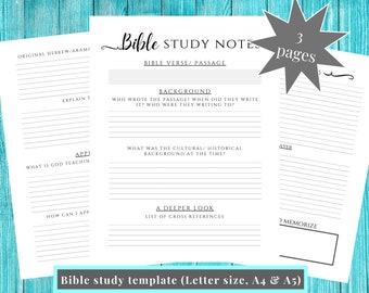 Printable Bible Study - Etsy