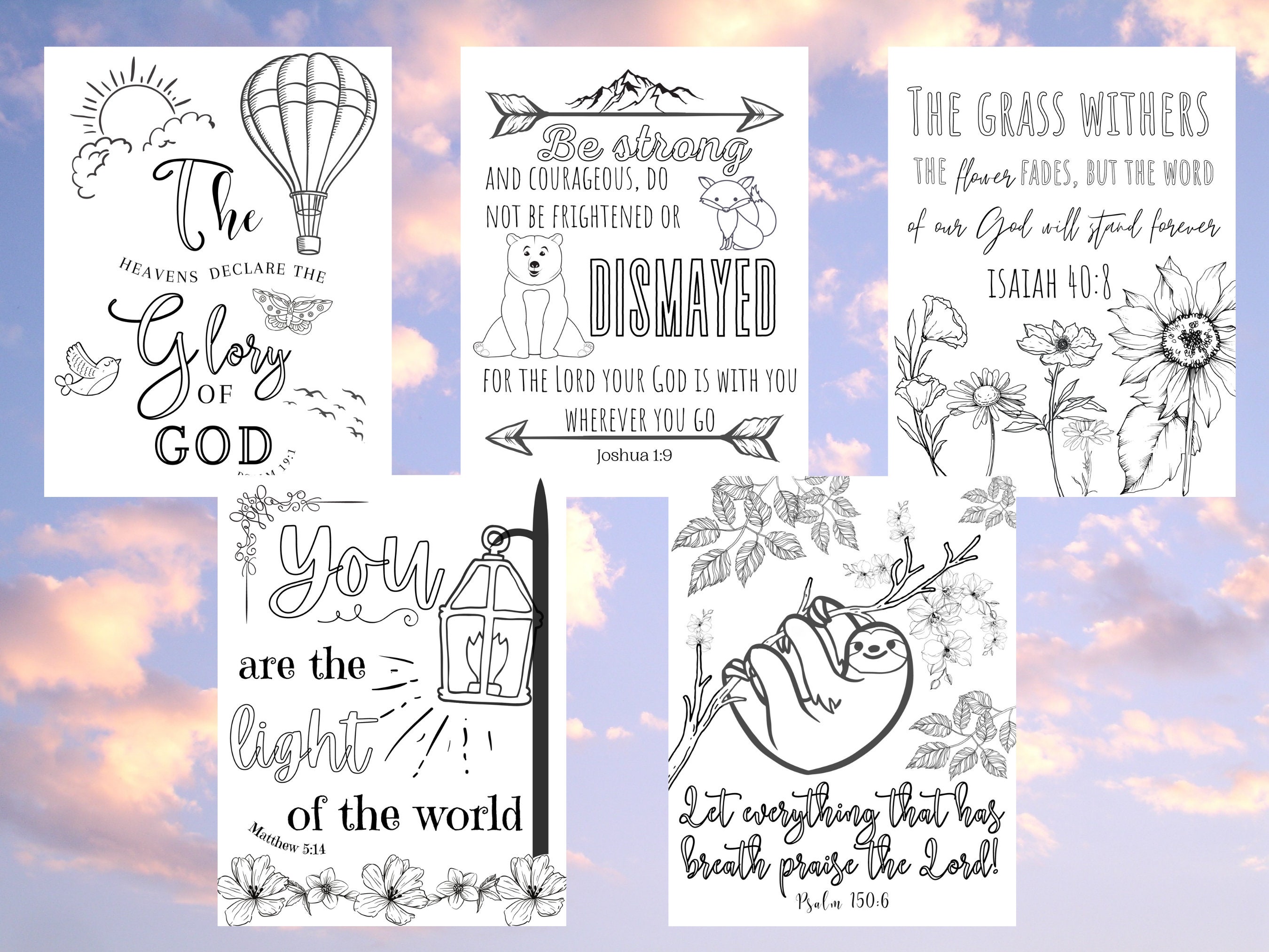 kids bible verse coloring pages christian coloring pages etsy