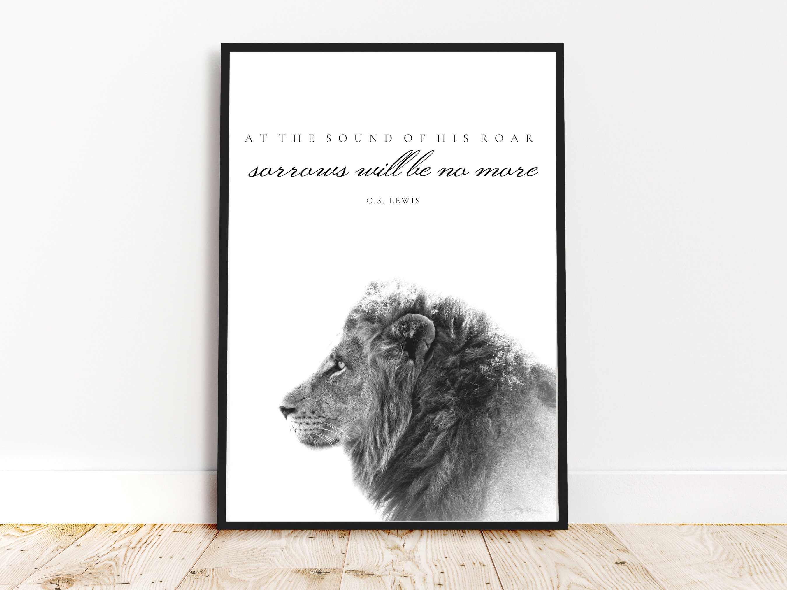  DigTour WallArt Chronicles of Narnia Aslan Safe Wall Quote  Vinyl Wall Decal Inspirational Wall Sticker Words Wall Graphic Home Art  Decoration Dark Brown : Tools & Home Improvement