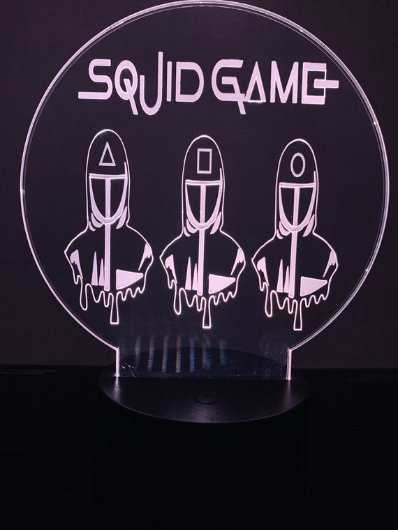 Customised LED Squid Game Logo Lamp English