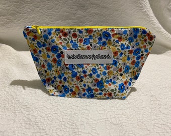 Handmade Liberty-style Floral Makeup Bag (SMALL)