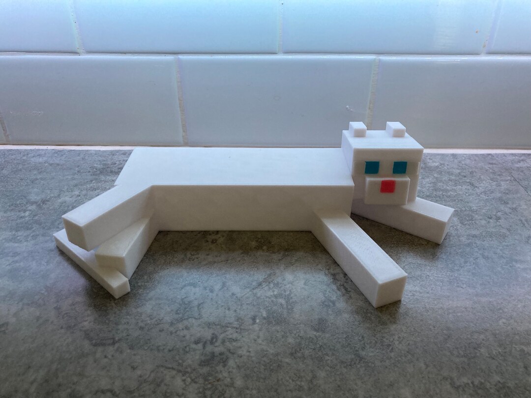 3D Printed Laying/sleeping Minecraft Cat - Etsy Australia