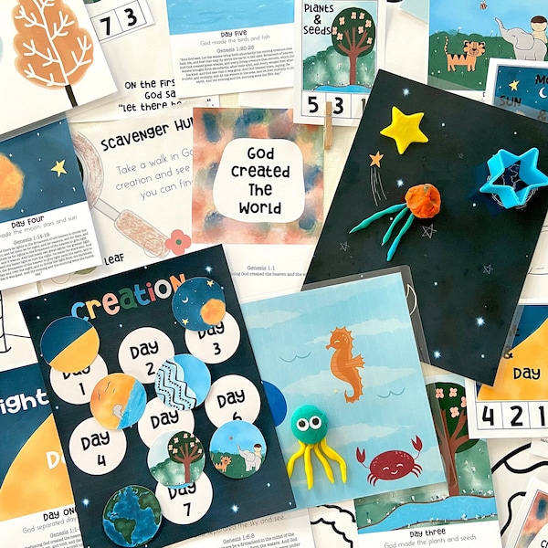 Interactive Creation Bible Study | Play-Based Learning (Digital Download)