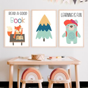 Educational posters, homeschool prints, Montessori classroom decor, playroom decor, kids wall art, educational prints, classroom prints