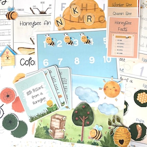 Bee Study | Honeybee study | Bee activities | Honeybee lesson | Bee life cycle | Anatomy of a bee | Bee unit | Parts of a honeybee |
